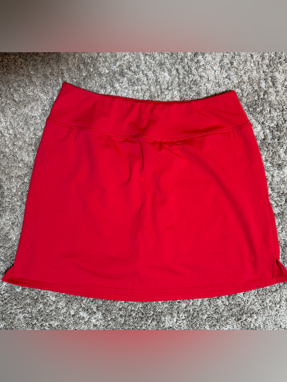 Bright Red Stretch Mini Skort